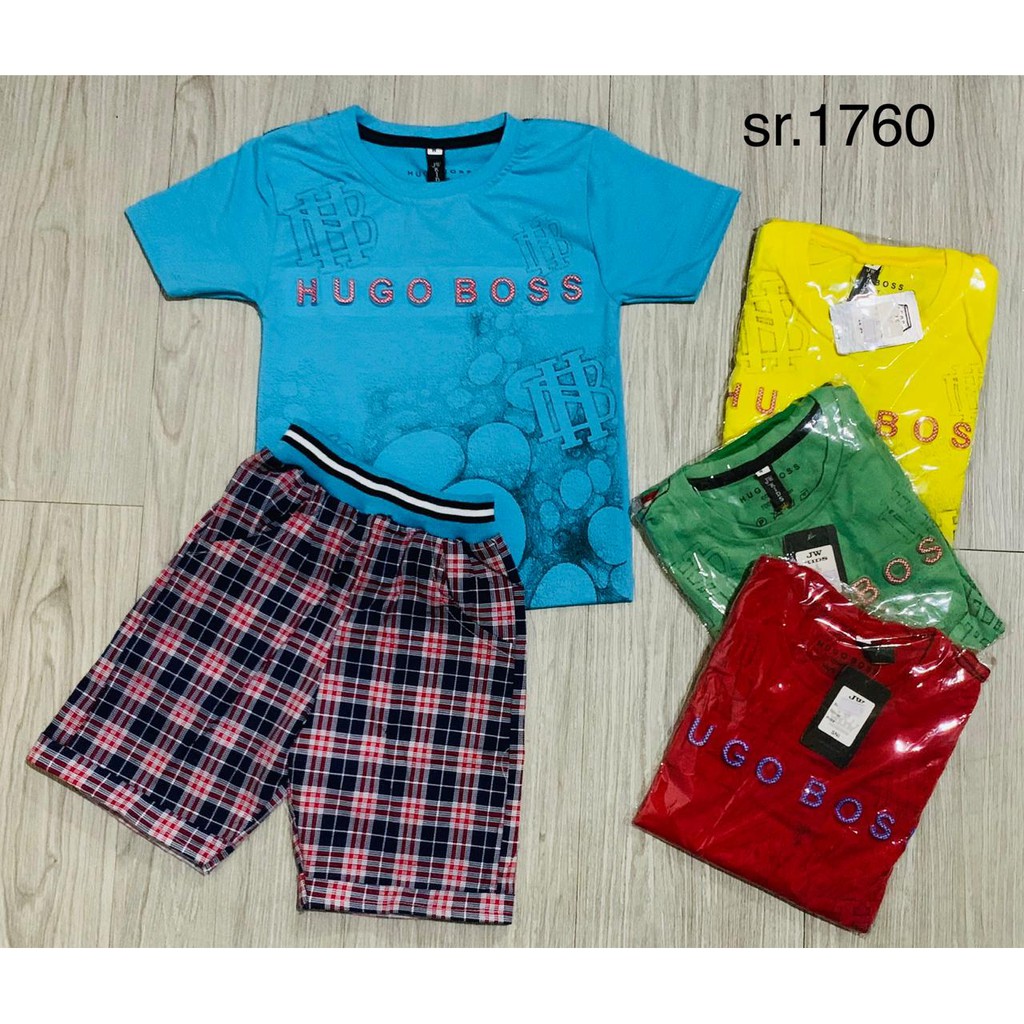 Setelan Anak laki-laki Motif HUGO BOSS 1set / Baju anak laki-laki 1 set
