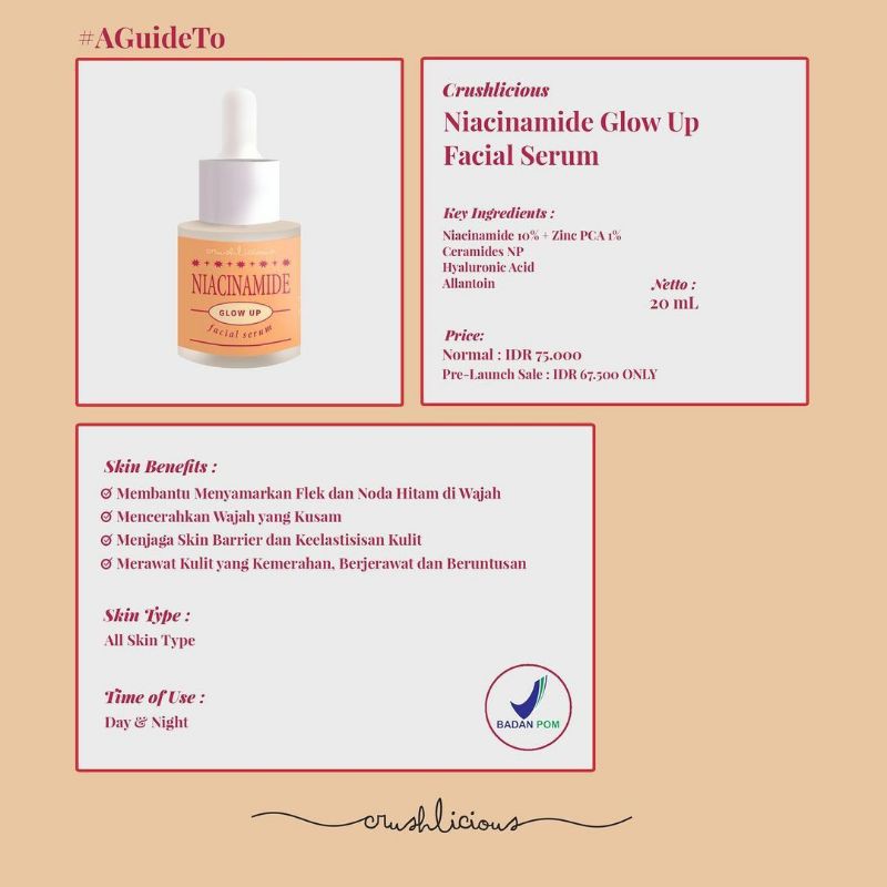 Niacinamide Glow Up Facial Serum crushlicious