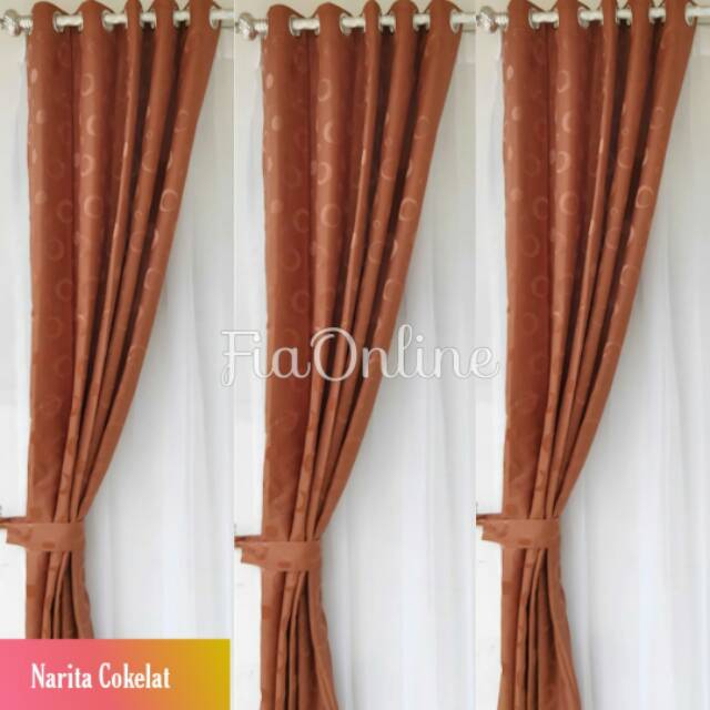  Gorden  jendela warna cokelat gorden  pintu  harga  promo 