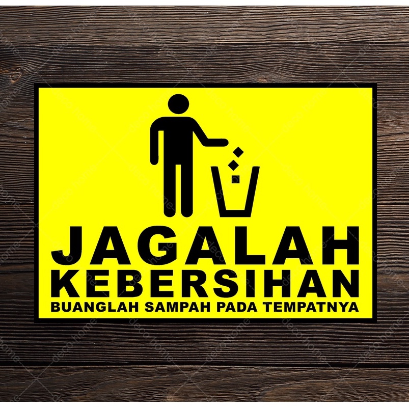 Jual Sticker Waterproof Jagalah Kebersihan Buanglah Sampah Shopee Indonesia