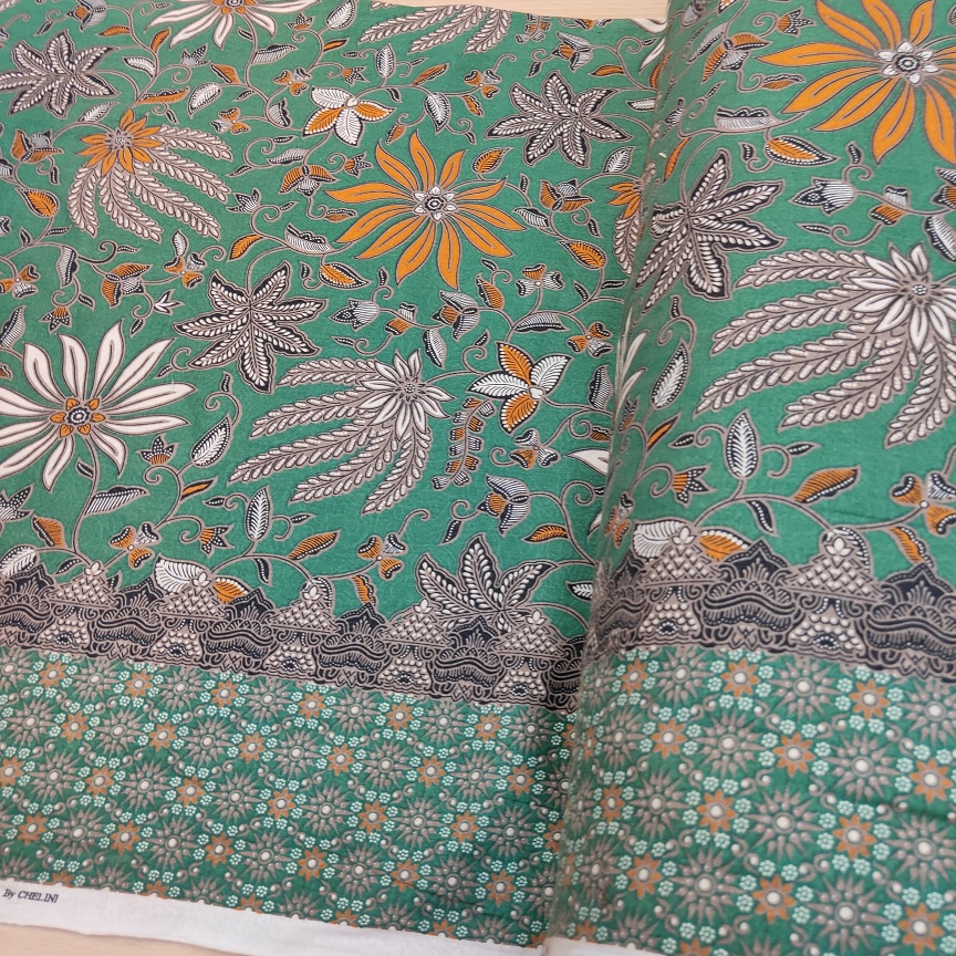 KAIN BATIK KATUN HALUS METERAN GRADE PREMIUM MOTIF WARNA MERAH DAN HIJAU COCOK UNTUK BAJU KOKOH, BAJ