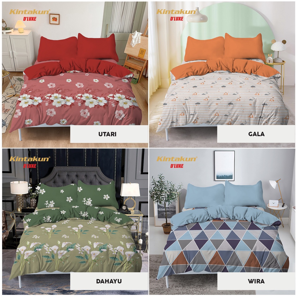 Kintakun D'Luxe Bed Cover Set SPREI FLAT Nirmana Edition Uk. 180x200