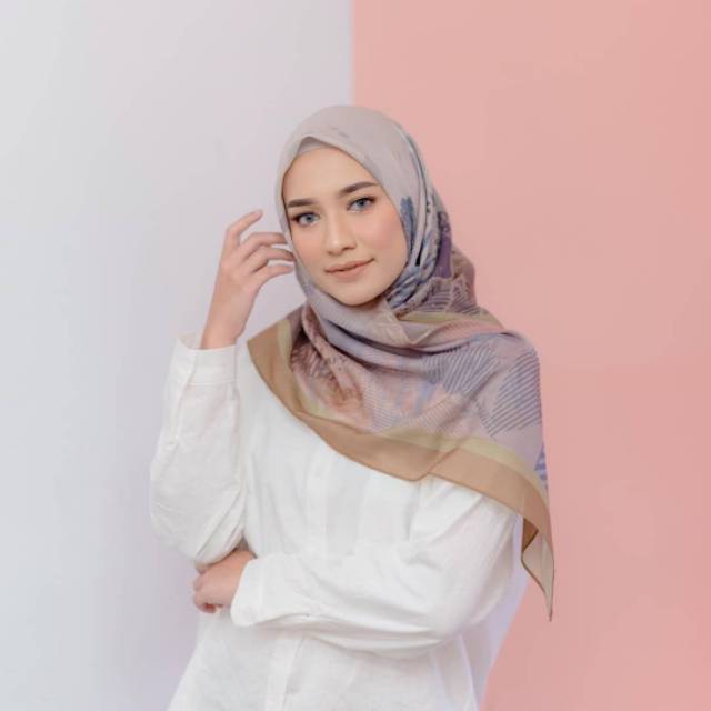 Kinaya Zahir hijab hijab voal printed scarf by kinaya.id