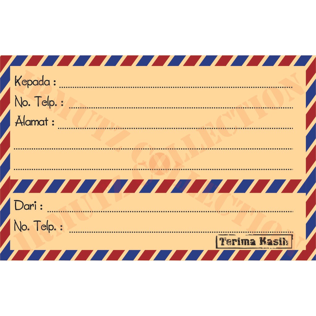 

Label Pengiriman Model Dropship No. 12