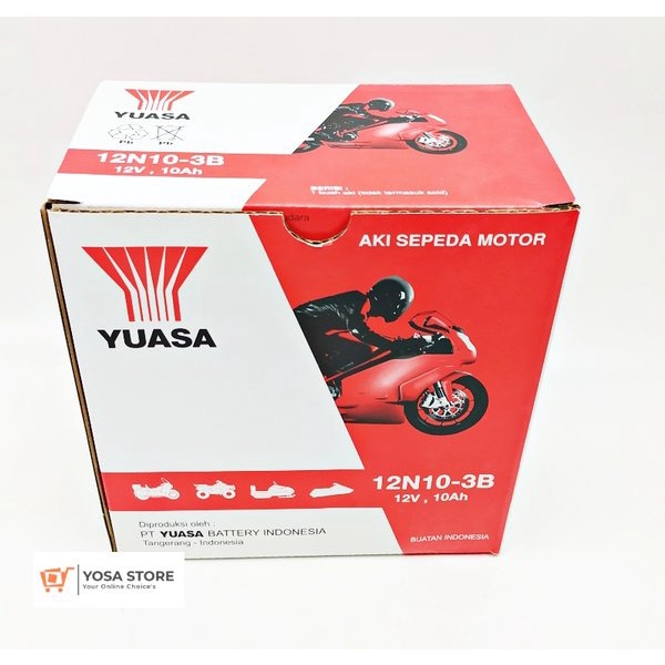 Yuasa 12N10-3B Aki Basah 12V 10 Ampere Original