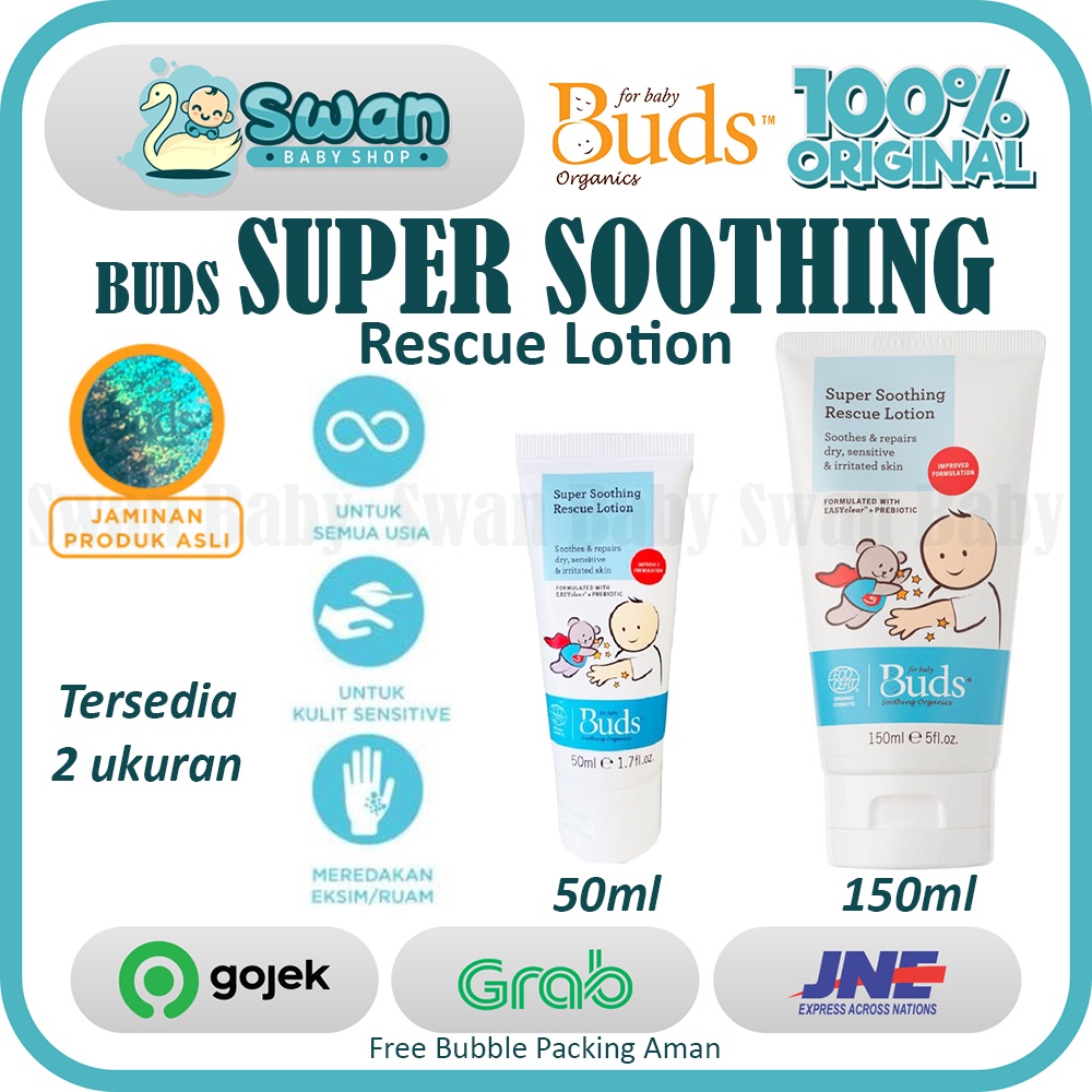 Buds Super Soothing Rescue Lotion - Lotion Eksim Organik Semua Ukuran ( 50ml and 150ml )