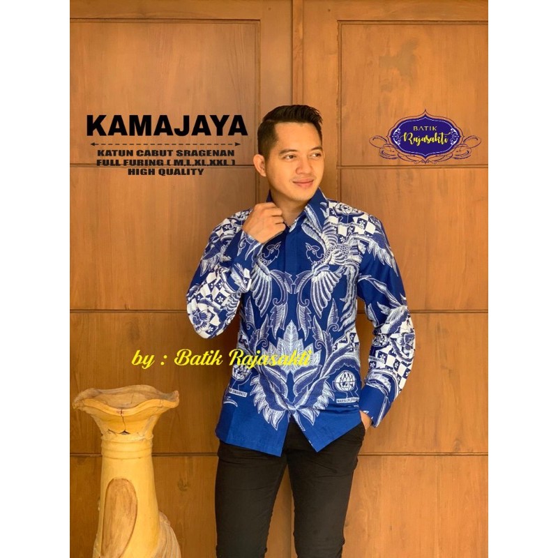 Atasan Batik Pria KAMAJAYA Full Furing Katun Halus Size M-XXL High Quality