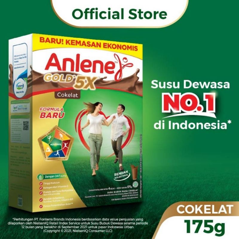 ANLENE GOLD 5X RASA COKELAT 170 G - ED 03/2024