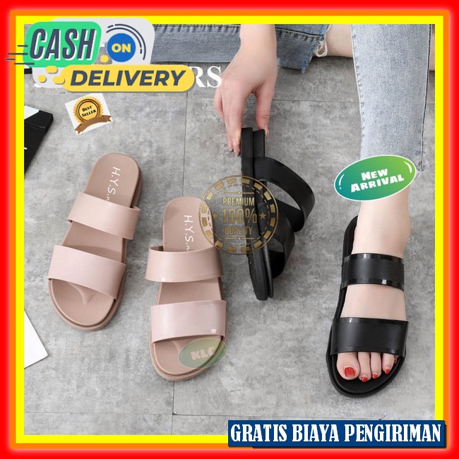 Sendal Selop Jelly Wanita Kekinian Sendal Slop Cewek Karet Terbaru Sandal Jelly Murah Wanita Kekinia