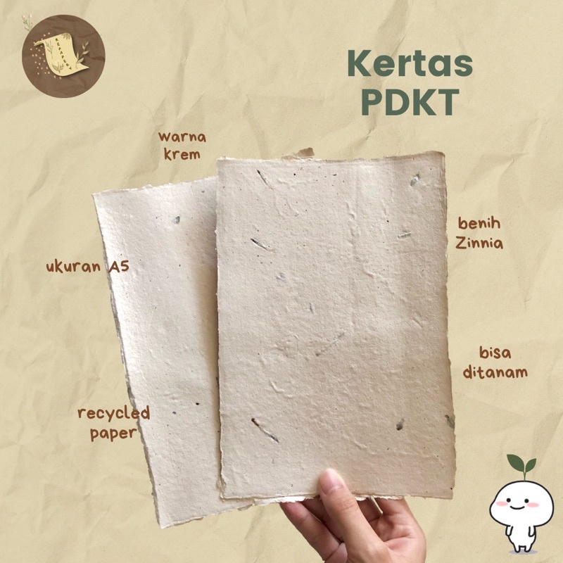 

REPAPERY - Kertas Benih, Seed Paper for journaling, Kertas Daur Ulang, Recycled Paper