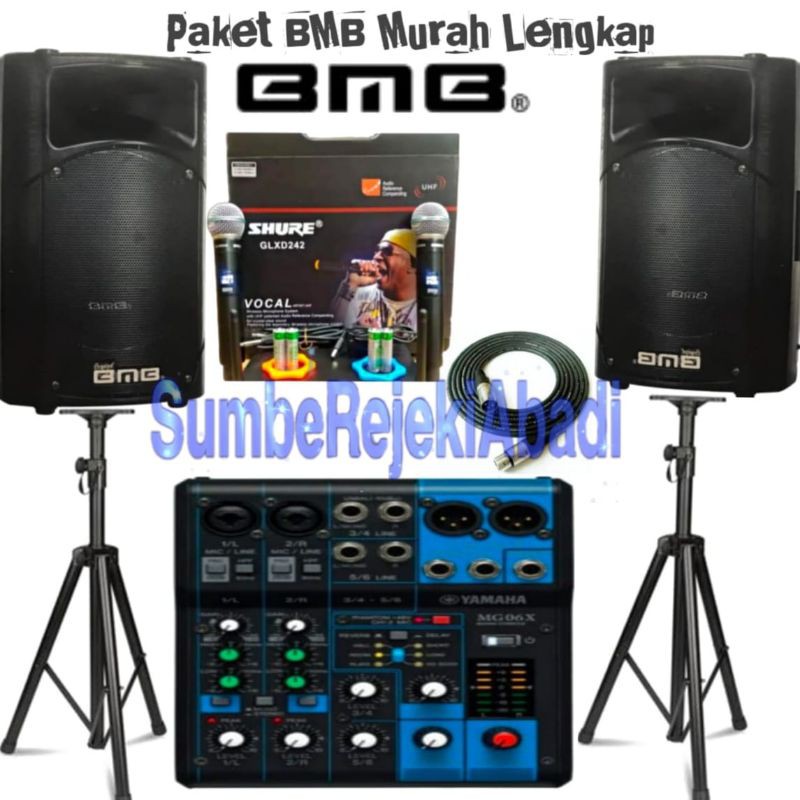 PAKET SOUND INDOR/OUTDOR BMB 15 INCH ACTIVE