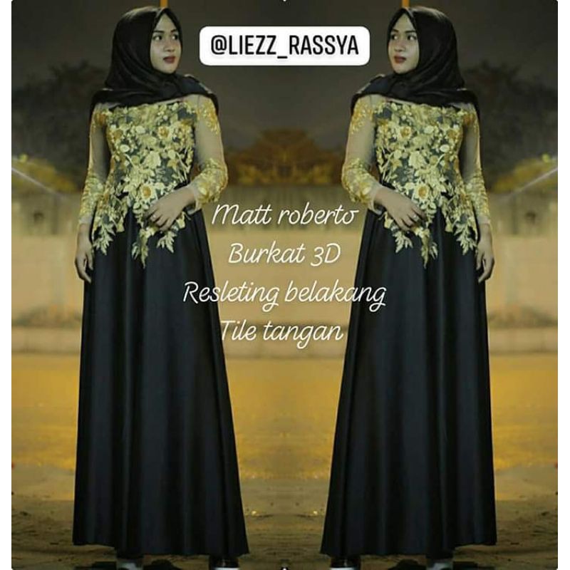 gaun brokat / baju brokat/ gaun pesta