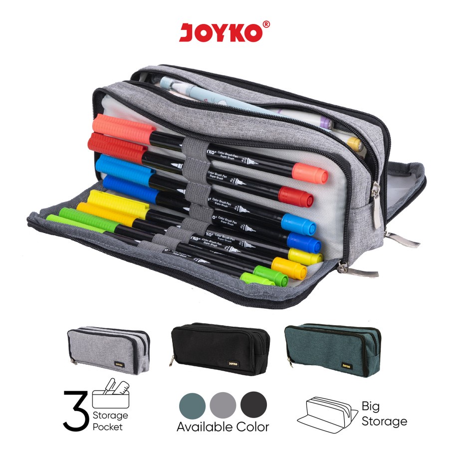 Pencil Case Kotak Tempat Pensil Kain Joyko PC-5006