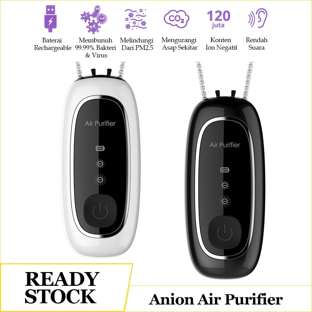 Air Purifier KY1001A Portable Gantung Leher M9 Necklace Mini Personal Portable Air Freshener Upgraded Wearable