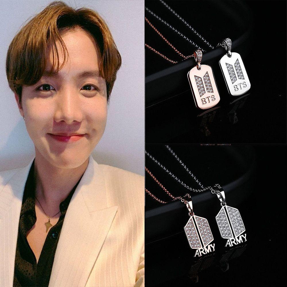 Lily Wanita Kalung Baru Lapis Emas logo BTS Liontin Army