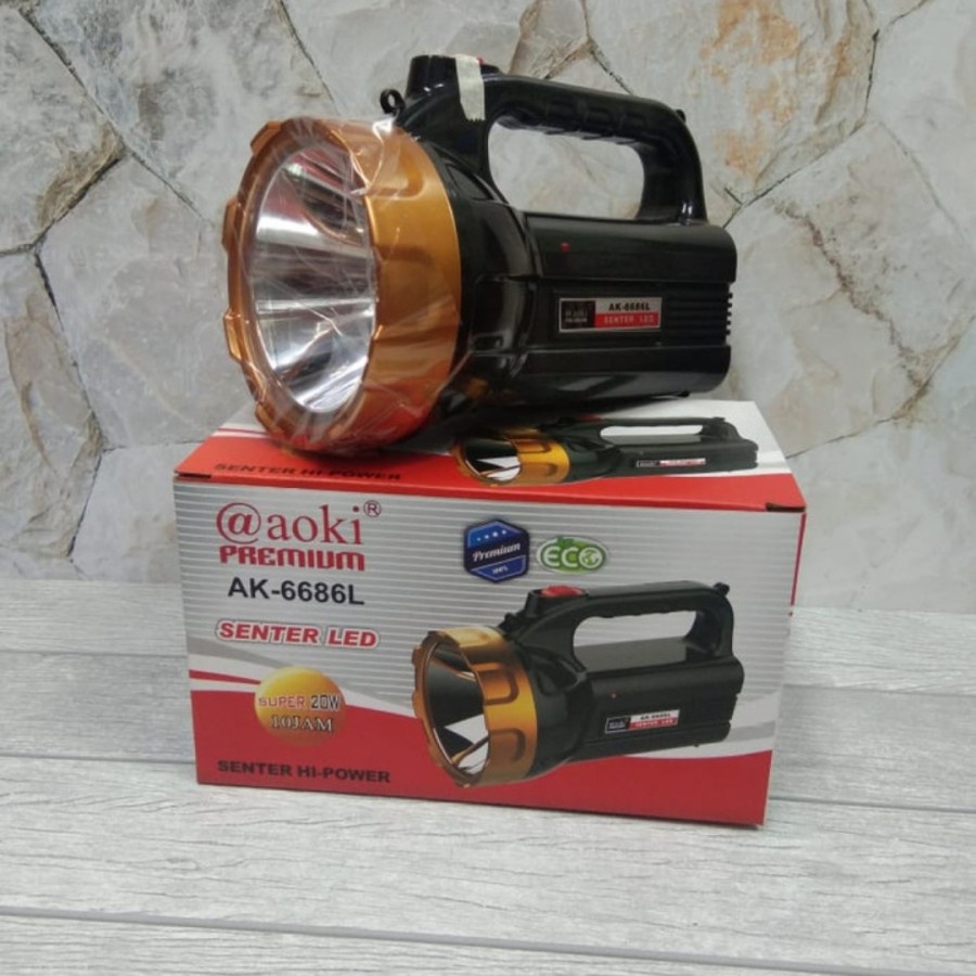 Promo Terbaru!!! Senter Aoki Premium AK-6686L Super Terang Cocok Digunakan Untuk Ronda / Advanture Berkualitas