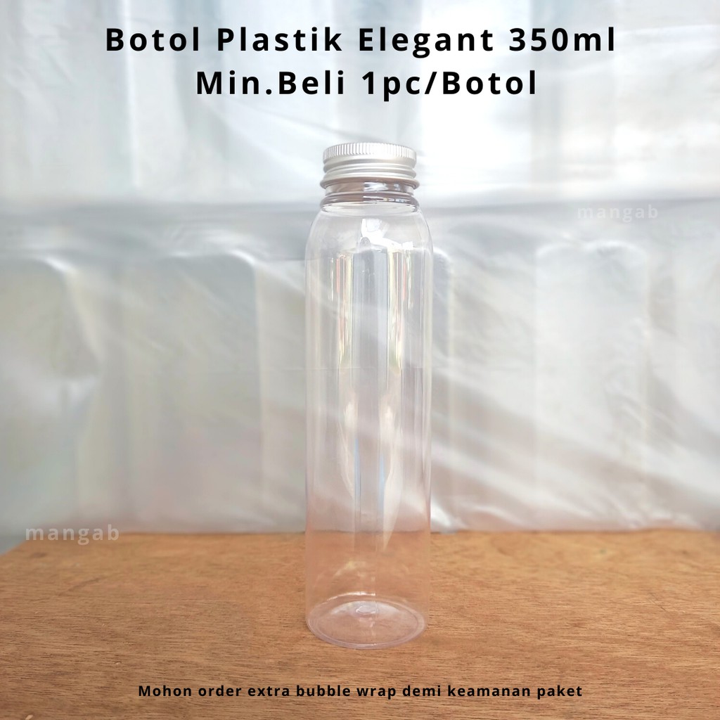 Botol Plastik Unik 350ml Tutup Aluminium Foodgrade/Botol Plastik Premium/Botol Elegant