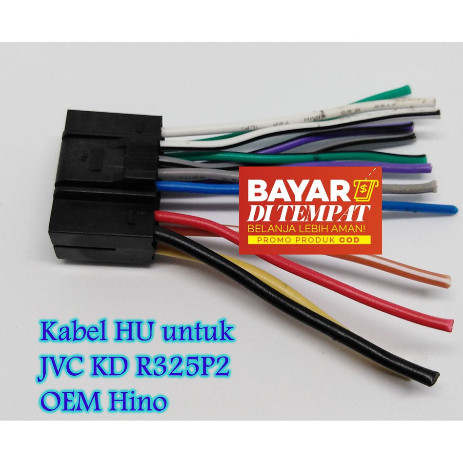 Jual Kabel Soket Tape Mobil JVC KD R325P2 Single DIN OEM Hino Indonesia