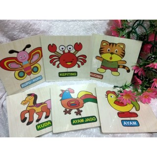 Produk Indonesia Mainan  Anak Puzzle Kayu Gambar 