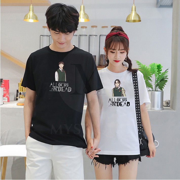 MYSTIQUE.ID-BAJU KAOS COUPLE ALL OF US ARE DEAD T-SHIRT LUCU DAN AESTHETIC