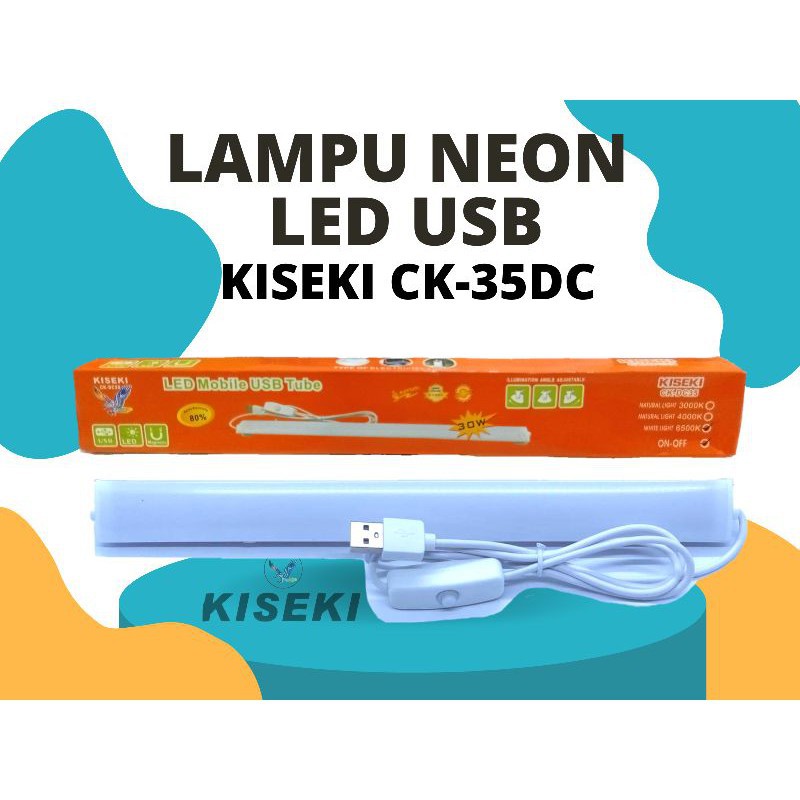 Lampu LED USB TERMURAH KISEKI DC 25 / DC 35 Lampu Neon Emergency