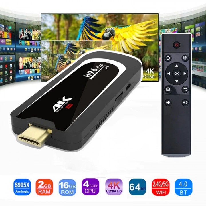 17 H96 PRO H3 - Android 7.1 Smart TV Stick 4K Display - RAM 2GB ROM 16GB