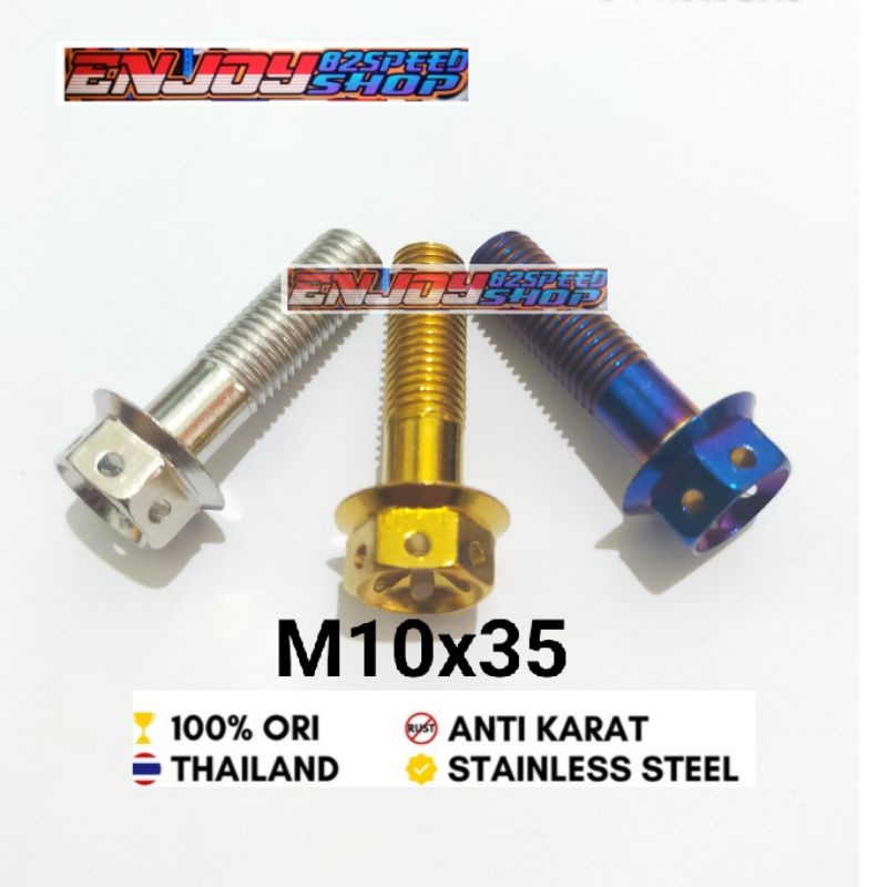 Baut pb asli Probolt M10 x 35 / drat 14 panjang 3,5 cm asli produk thailand harga satuan
