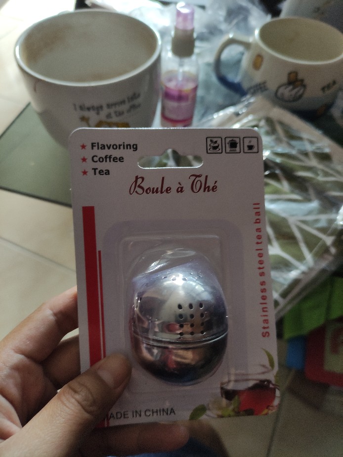 Saringan Teh Dan Kopi Bentuk Bola Stainlees Multifungsi 2.5cm