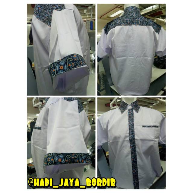 SERAGAM KEMEJA PUTIH KOMBINASI BATIK