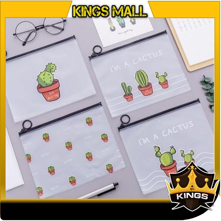 

Kings - S645 Tempat Pensil Zip Cactus / Organizer Bag / Tempat Alat Tulis / Stationary