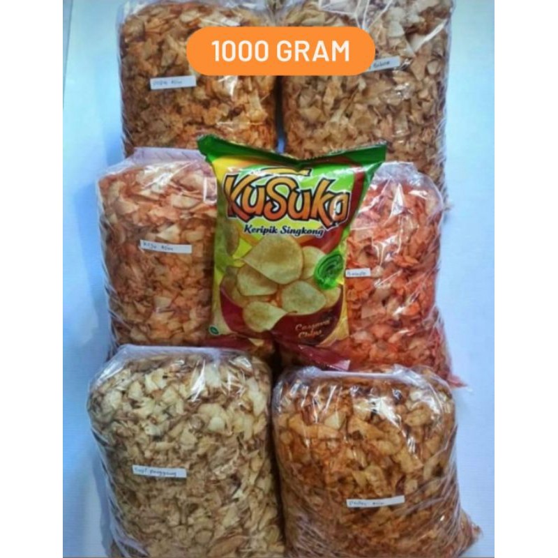 Jual Kusuka Keripik Singkong 1 Kg Varian Rasa Patahan Shopee Indonesia