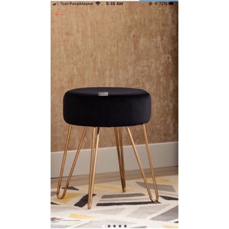 KURSI STOOL KAKI BESI/ SOFA BULAT KAKI BESI / SOFA STOOL / KURSI STOOL TINGGI 45cm TERMURAH / DENGAN