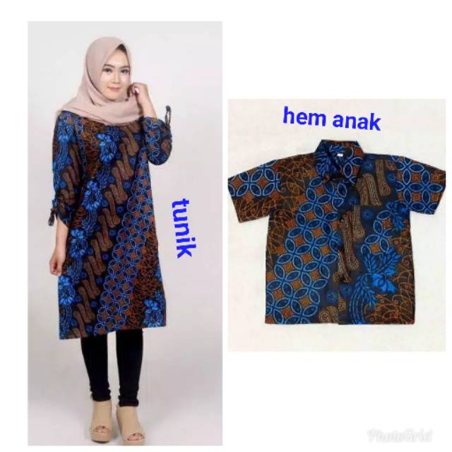 Couple tunik dan hem anak