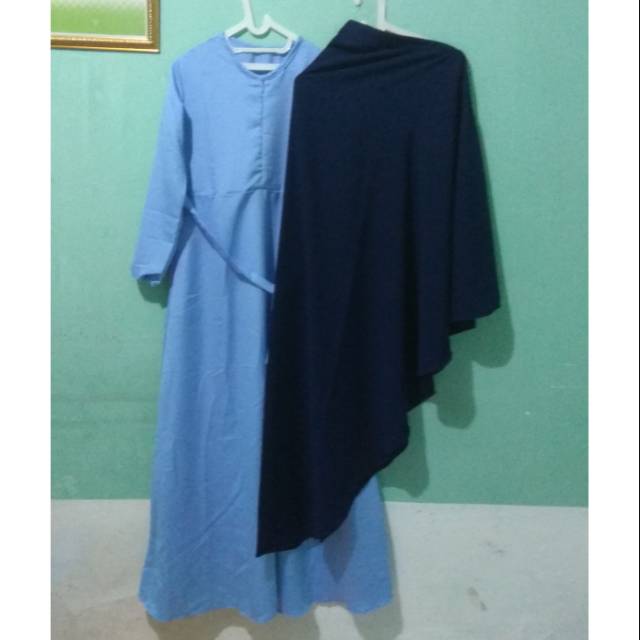 Gamis set Balotelli Khimar wolfis non pet size M