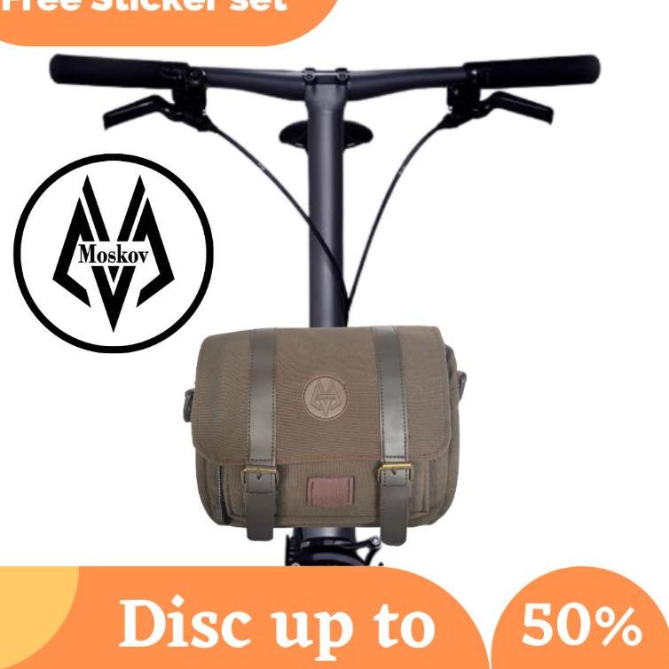 Terbaru.. MOSCOV Tas Front Block Sepeda Lipat multifungsi selempang rolltop Waterproof Frontblock ba