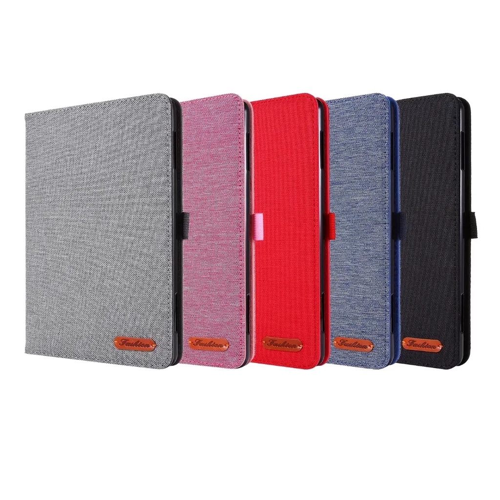 Casing Untuk Oppo Pad Air (2022) 10.36 &quot;OPD2102 X21N2 Fashion Tablet Stand Case Kain Tenun Tekstur Flip Book Card Dompet Holder Leather Cover