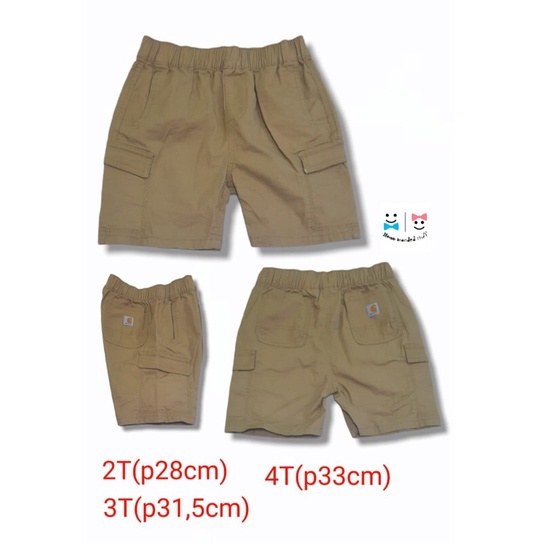 Celana Cargo Carhartt cream/Celana pendek anak laki-laki/celana anak kantong samping/short pants