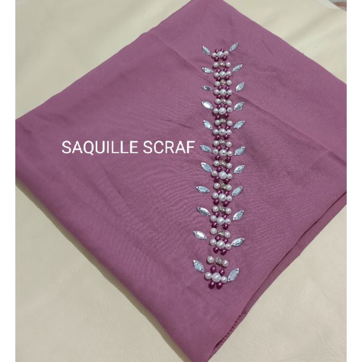 segiempat bella square payet mutiara permata/jilbab segiempat bella square bando payet/hijab bella-LAVENDER