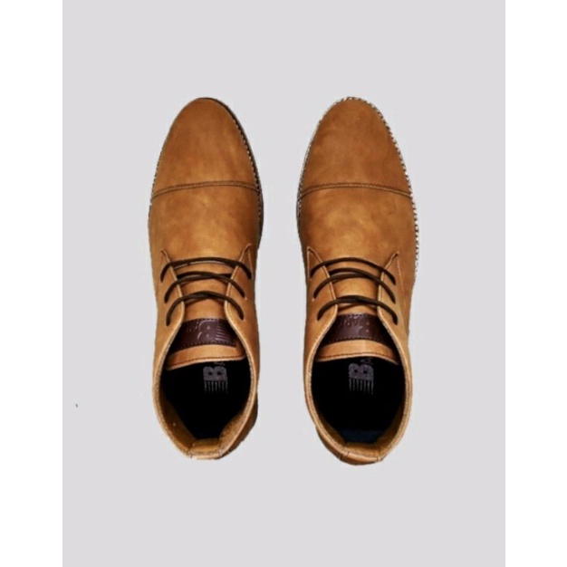 Sepatu Sneaker BIG SIZE MAN 44-48 Low Boots Kasual X08 Kulit Size JUMBO Tan, 48
