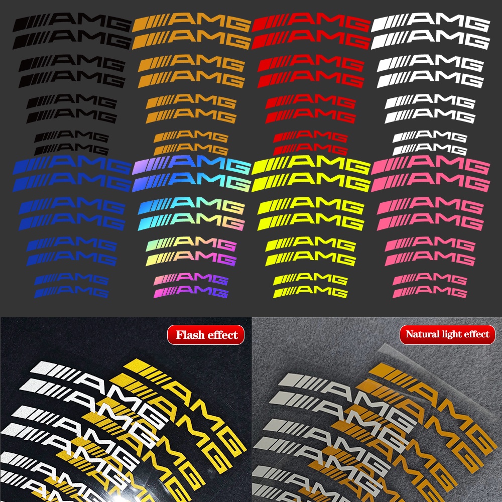 AMG Brake Caliper Sticker Mercedes Benz Reflektif Stiker Stiker Mobil Tahan Air