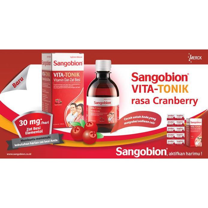 sangobion vitamin dan zat besi 400 ml/ Sangobion vita-tonik vitamin dan zat besi /sangobion