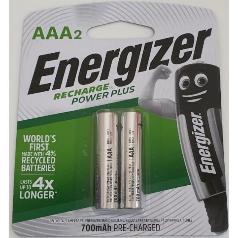 Baterai Energizer Rechargeable (Isi Ulang) AAA Power Plus 700mAh