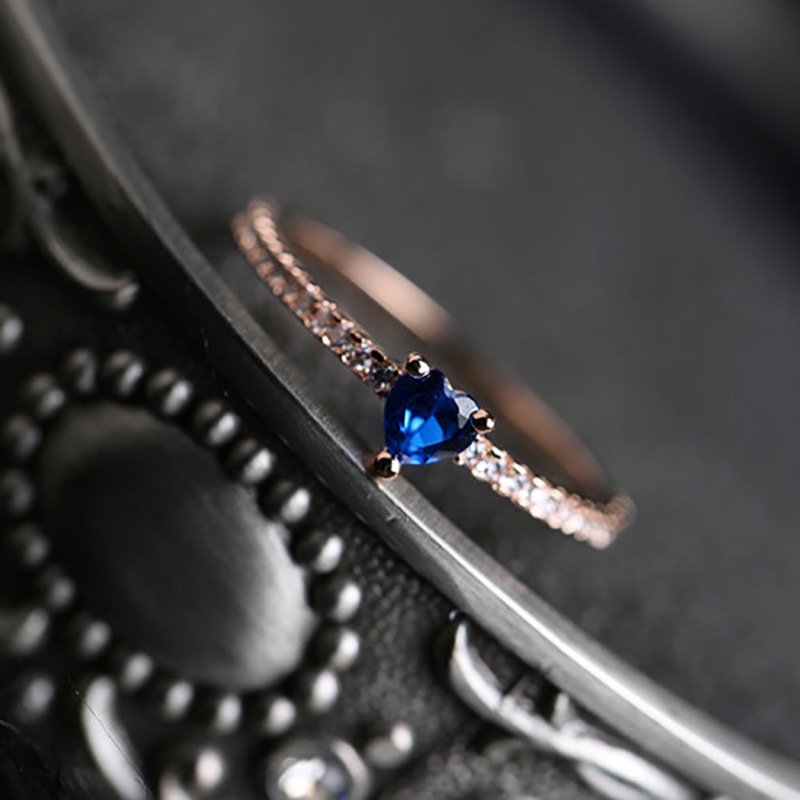 Cincin 925 Silver Cubic Zirconia Berlian Bentuk Hati Gaya Klasik Pandora Untuk Wanita