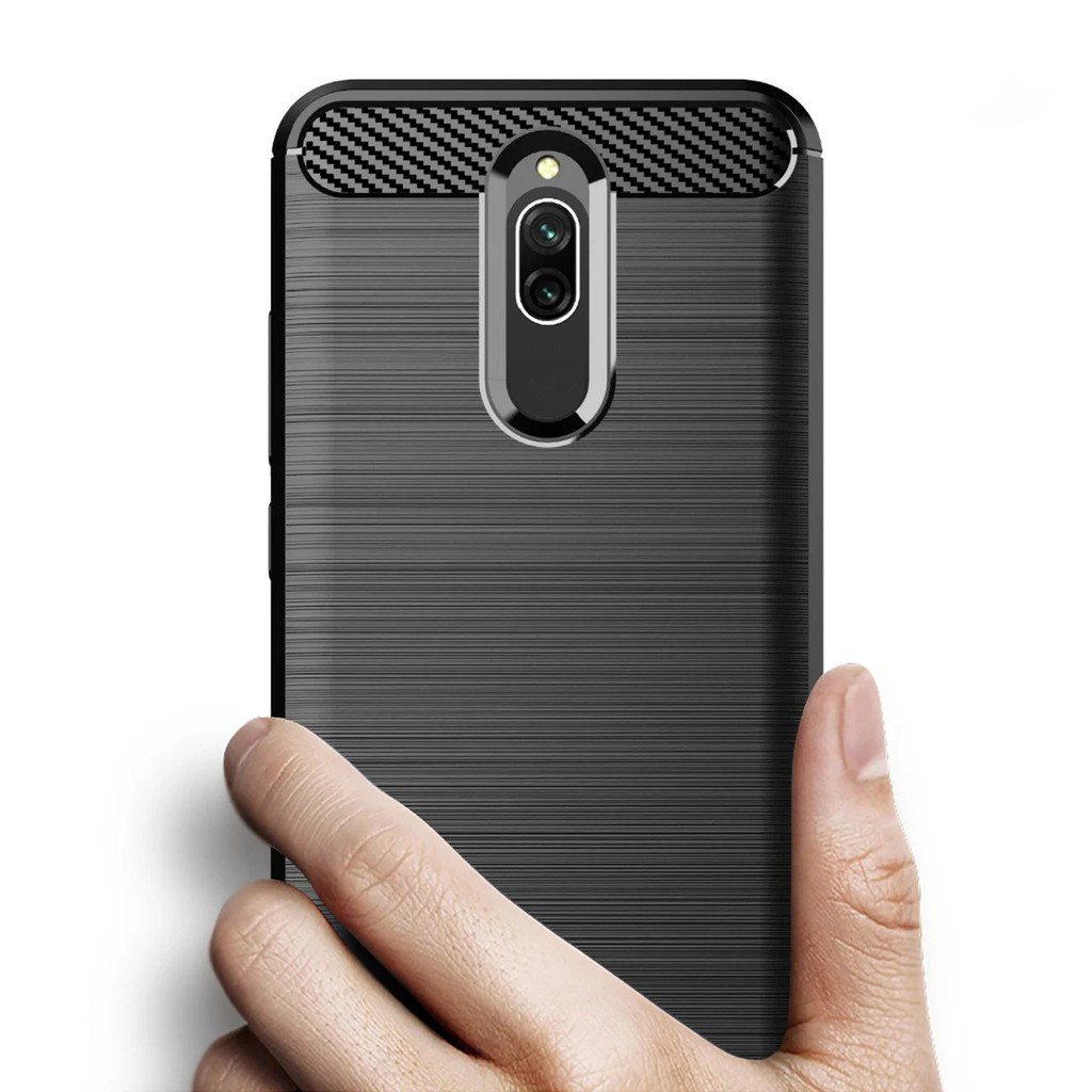 Casing Soft Case for Xiaomi Redmi 8 / 8A / 8A Pro Ipaky Carbon Fiber Matte Softcase - Hitam