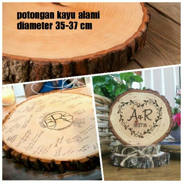 Wood slice  potongan kayu hiasan karakter  dekorasi taman