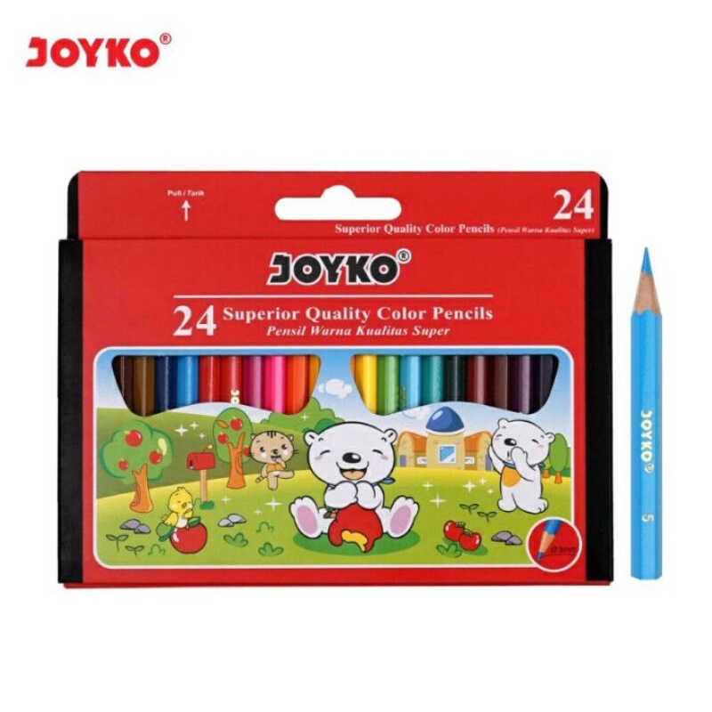 

PENSIL MEWARNAI JOYKO PENDEK CP-S24/PANJANG CP - 24 PB