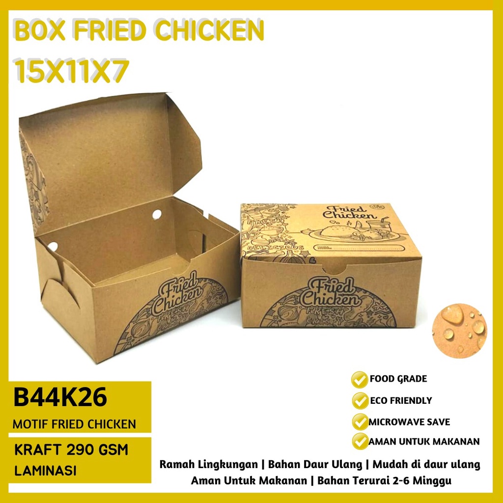 Dus Fried Chicken Dus Ayam Goreng (B44K26-15X11X7-Laminasi)