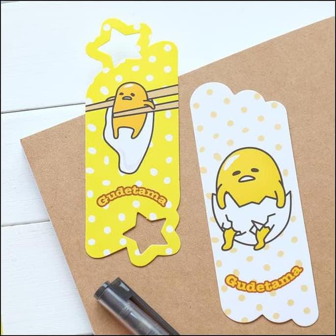 

BEST SELLER TERJAMIN Gudetama Paper Bookmark Set / Pembatas Buku / Klip Kertas TERJAMIN