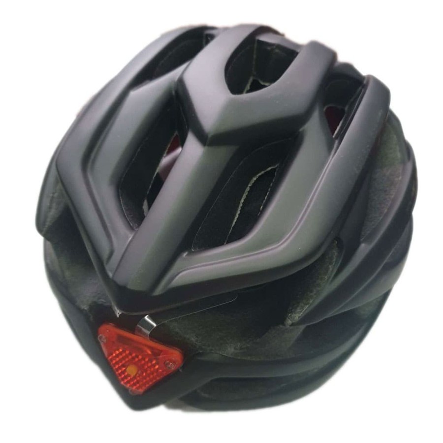 Cairbull Helm Sepeda Cycling Helmet EPS Foam PVC Shell LED Safety Light - Black