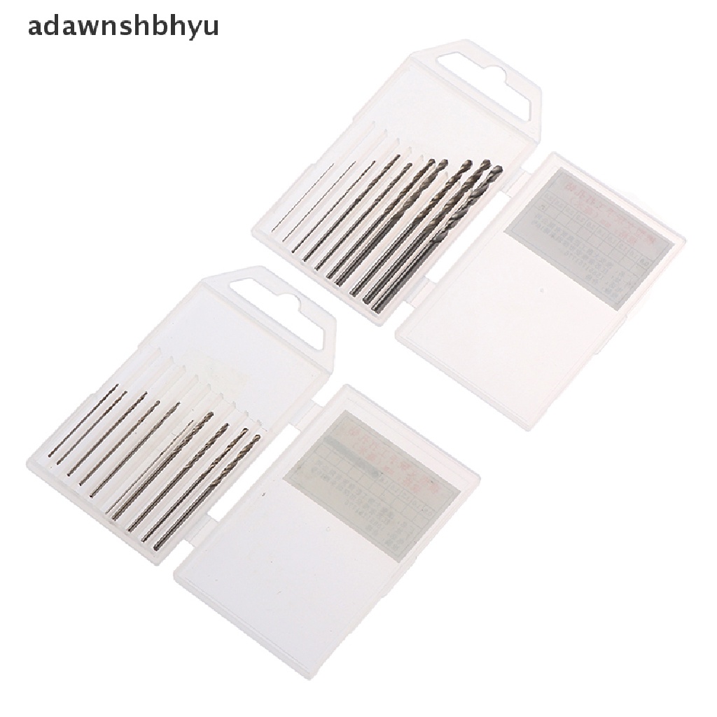 Adawnshbhyu 10Pcs/Box Mini Drill HSS Bit 0.8mm-3.0mm Set Mata Bor Twist PCB Shank Lurus